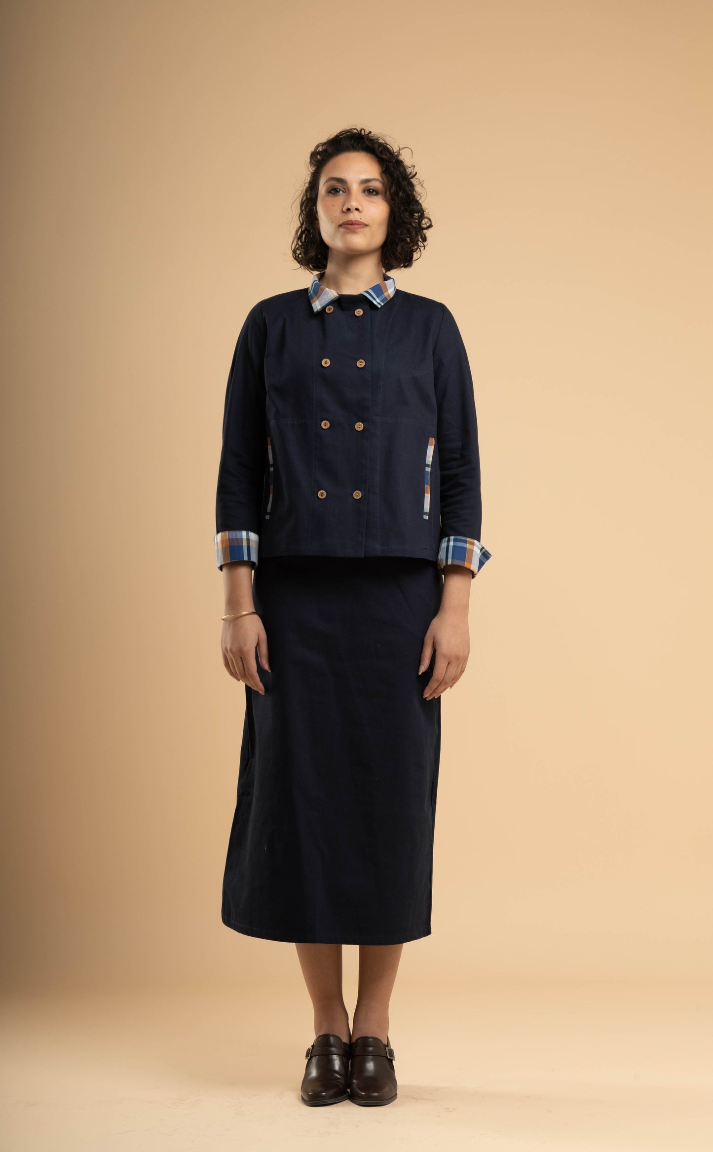Tailleur Gabardine in navy blue