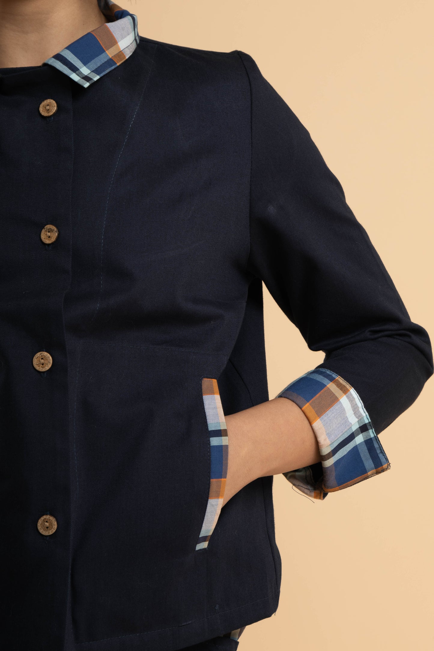 Tailleur Gabardine in navy blue