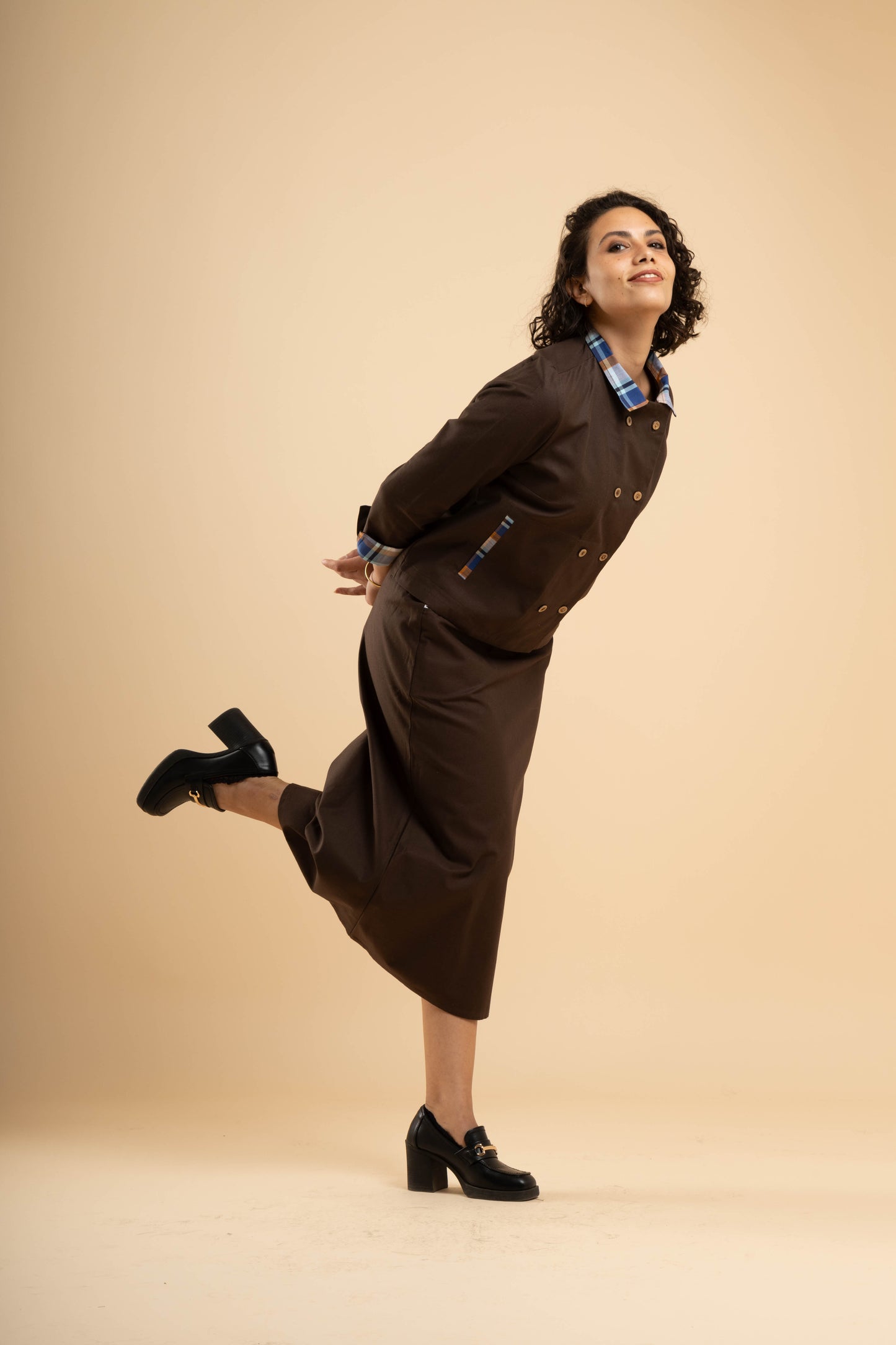 Tailleur Gabardine in navy blue