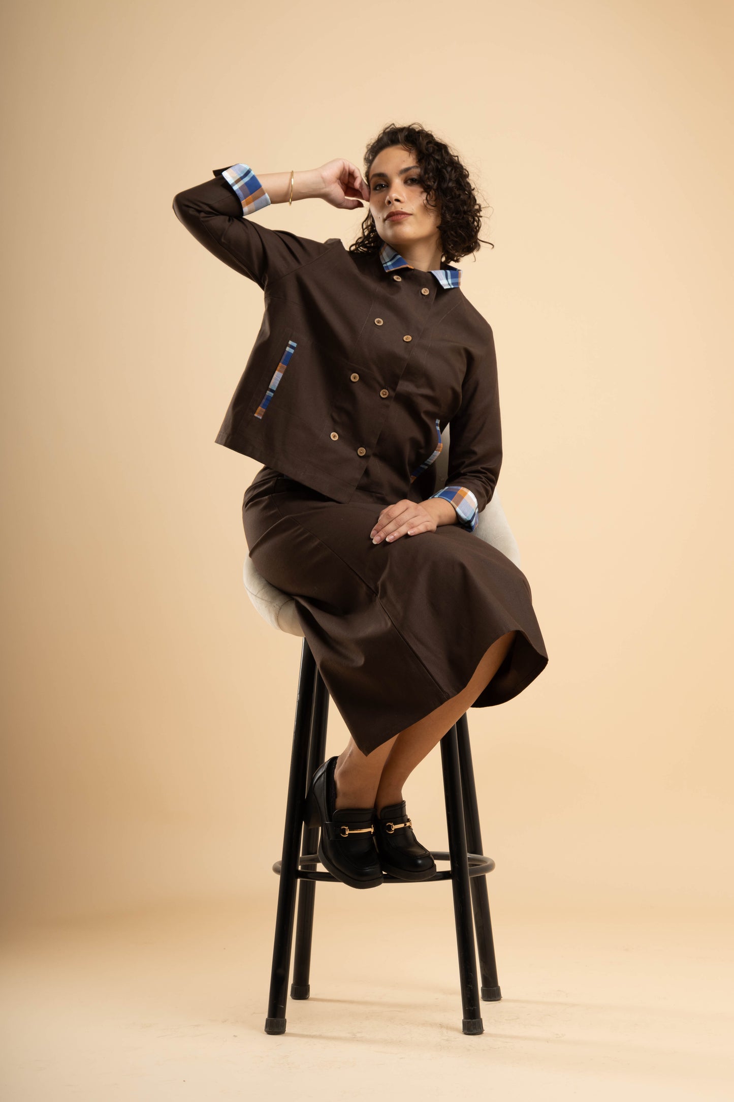 Tailleur Gabardine in navy blue