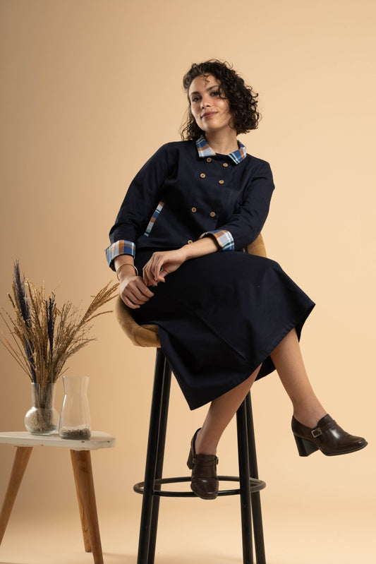Tailleur Gabardine in navy blue